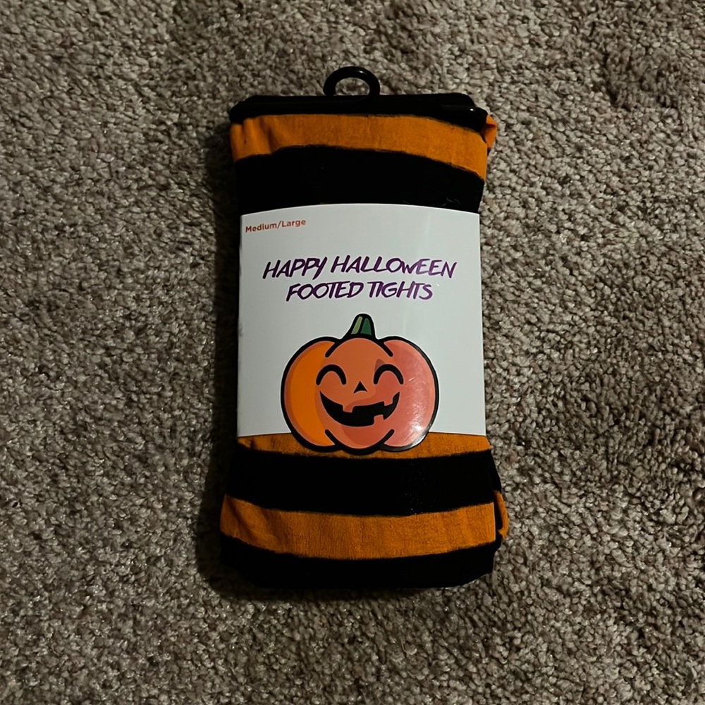 Happy Halloween Footed Tights